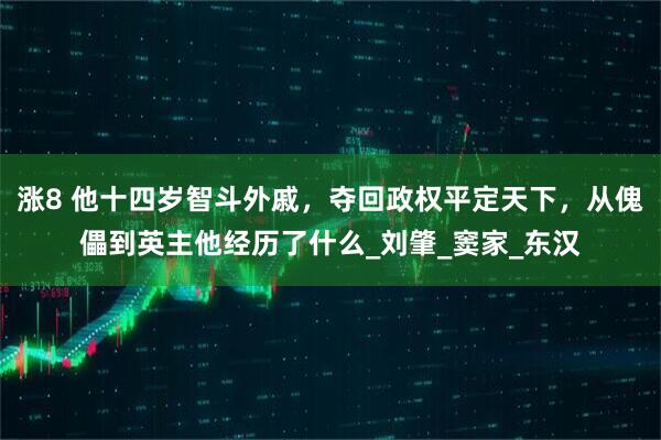 涨8 他十四岁智斗外戚，夺回政权平定天下，从傀儡到英主他经历了什么_刘肇_窦家_东汉